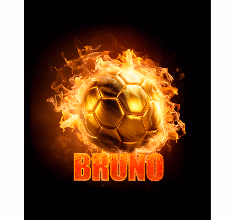 Rollo Fenster Fußball goldener Feuerball - TenStickers