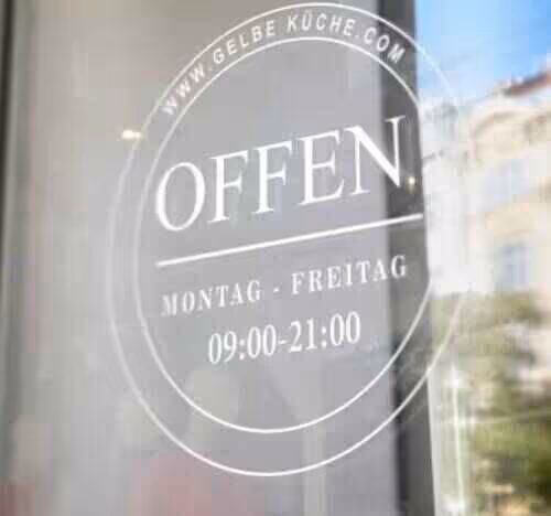 Öffnungszeiten Aufkleber Öffnungszeiten Aufkleber
