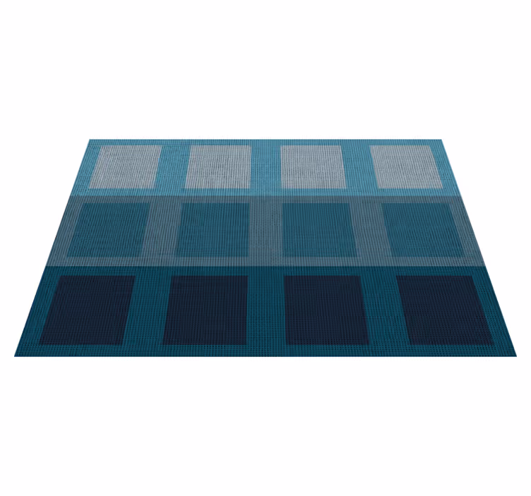 Platzdeckchen modern mit blauen Quadraten - TenStickers