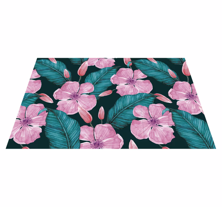 Tischset textur mit tropischem blumenmuster - TenStickers