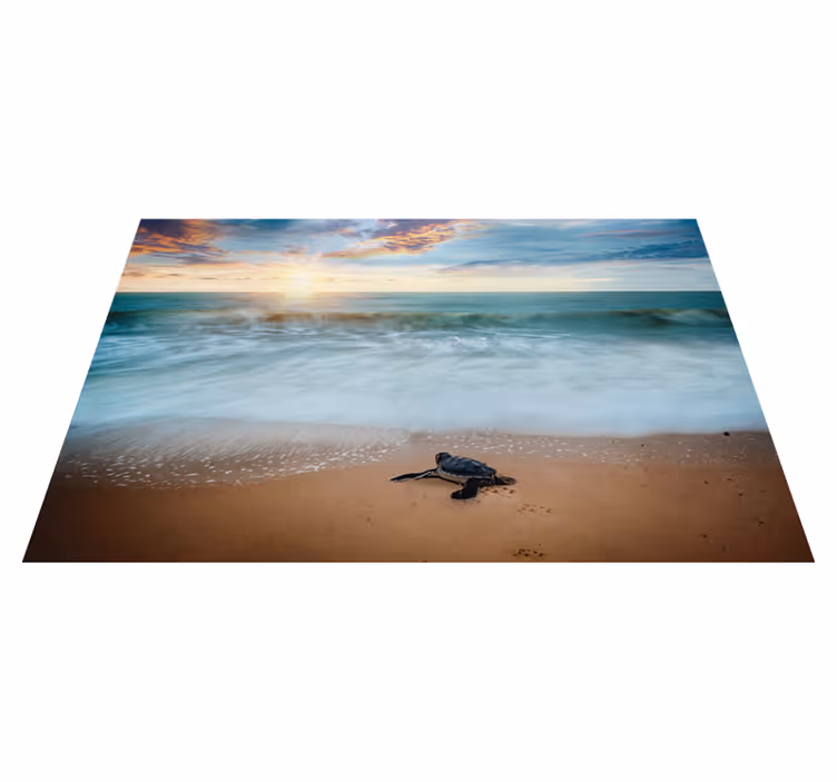 Tischset zuhause schildkröte am strand - TenStickers