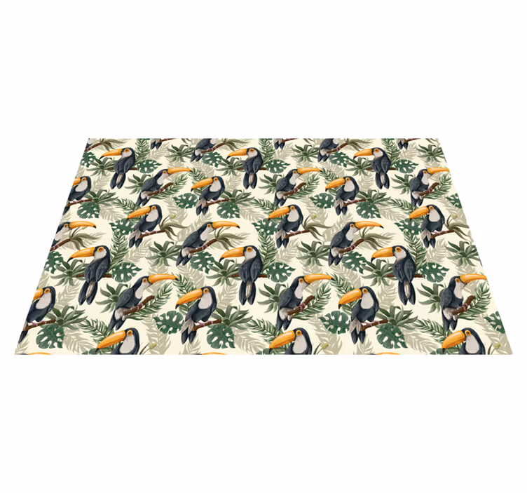 Tischsets originell mit tropischem tukan-muster - TenStickers