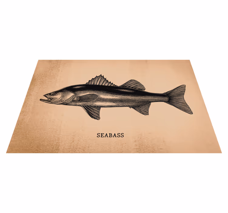 Tischsets originell mit seebarsch illustration - TenStickers