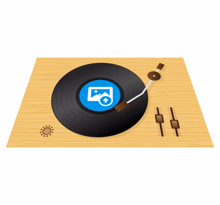 Tischsets originell Original vinyl disk anpassbares foto - TenStickers