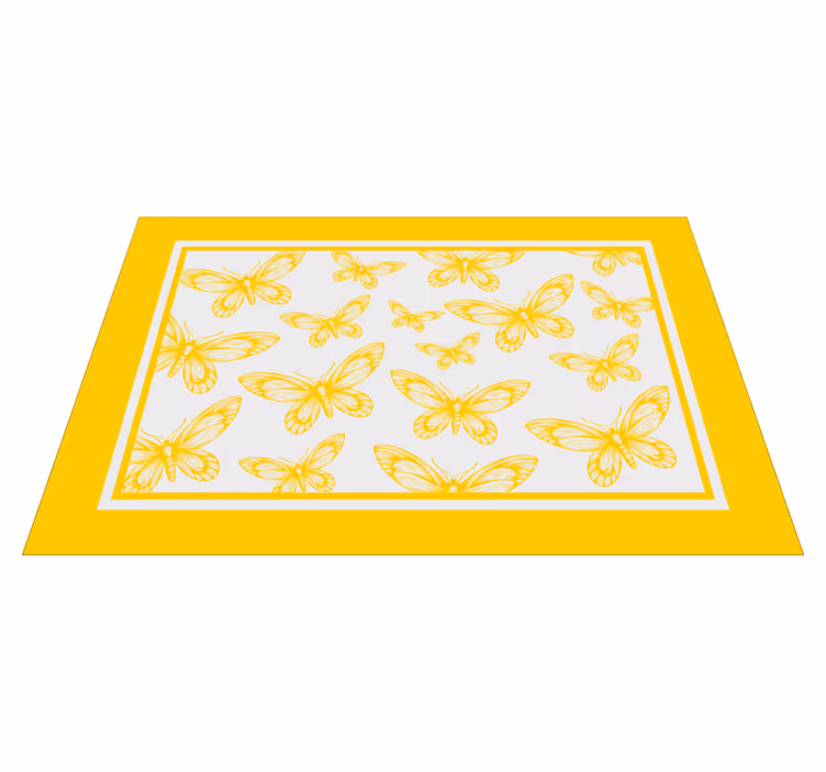 Tischset elegant gelbe Schmetterlinge - TenStickers