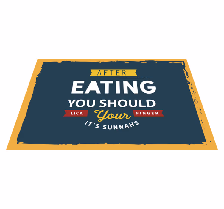 Platzset spruch essensschmaus zum fingerlecken - TenStickers