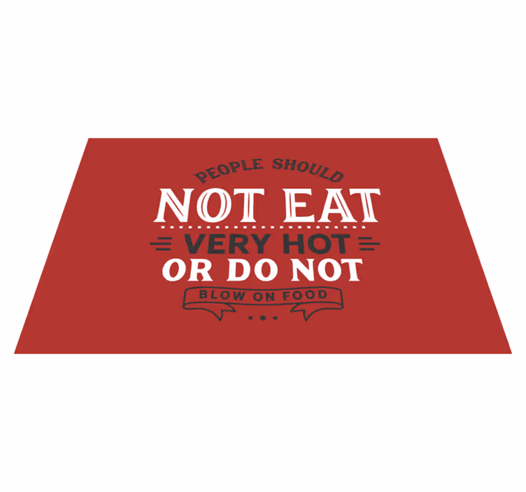 Platzset spruch mit essanleitender botschaft - TenStickers