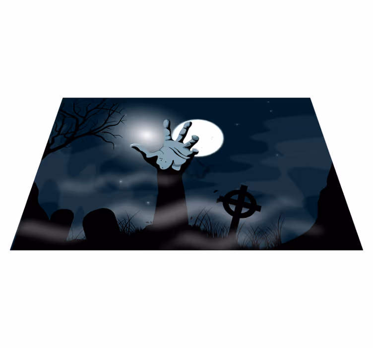 Tischset halloween mit gruseliger friedhofszene - TenStickers