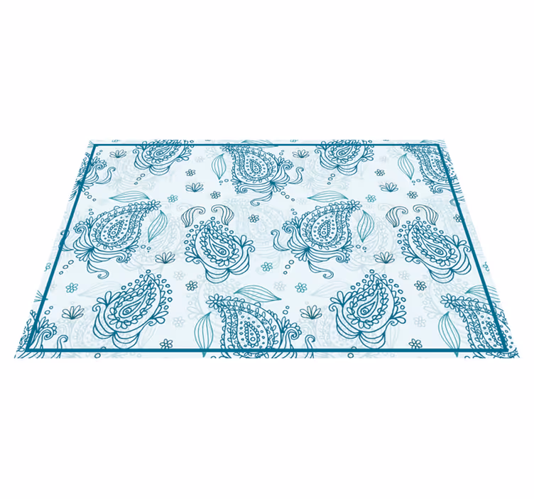 Tischset textur mit filigranem blumenmuster - TenStickers