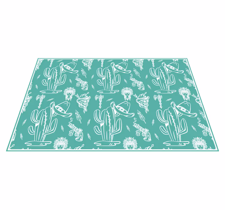 Tischsets originell mit kaktusmuster overlay - TenStickers