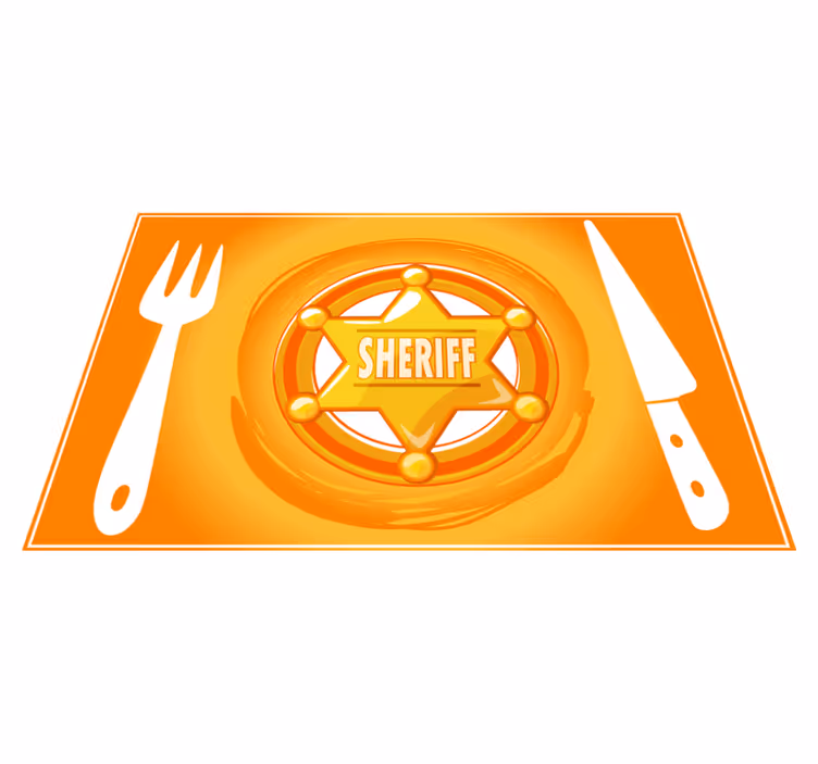 Tischsets originell im sheriffstern design - TenStickers