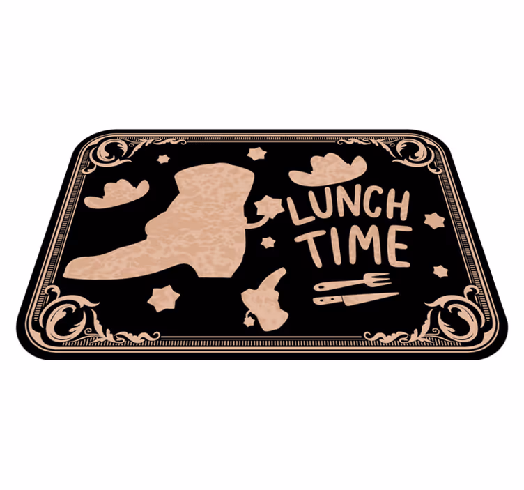 Platzset spruch zur mittagszeit im western-stil - TenStickers