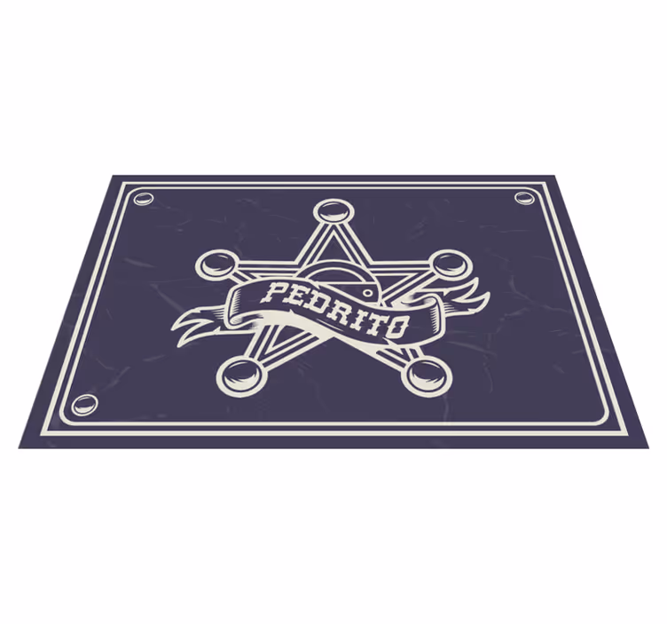 Tischset Muscheln Sheriff mit Namen - TenStickers