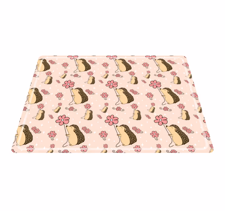 Tischsets originell mit süßem igel-muster - TenStickers