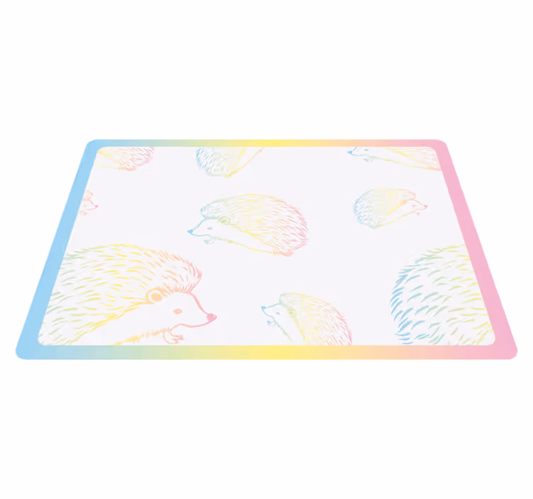 Tischset kinder mit buntem igelmuster - TenStickers