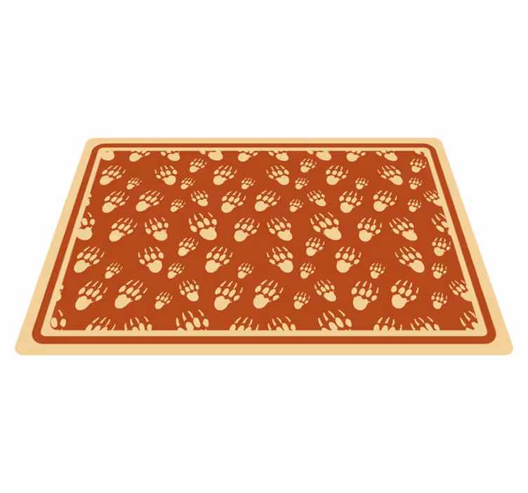 Tischset textur mit pfotenabdruckmuster - TenStickers