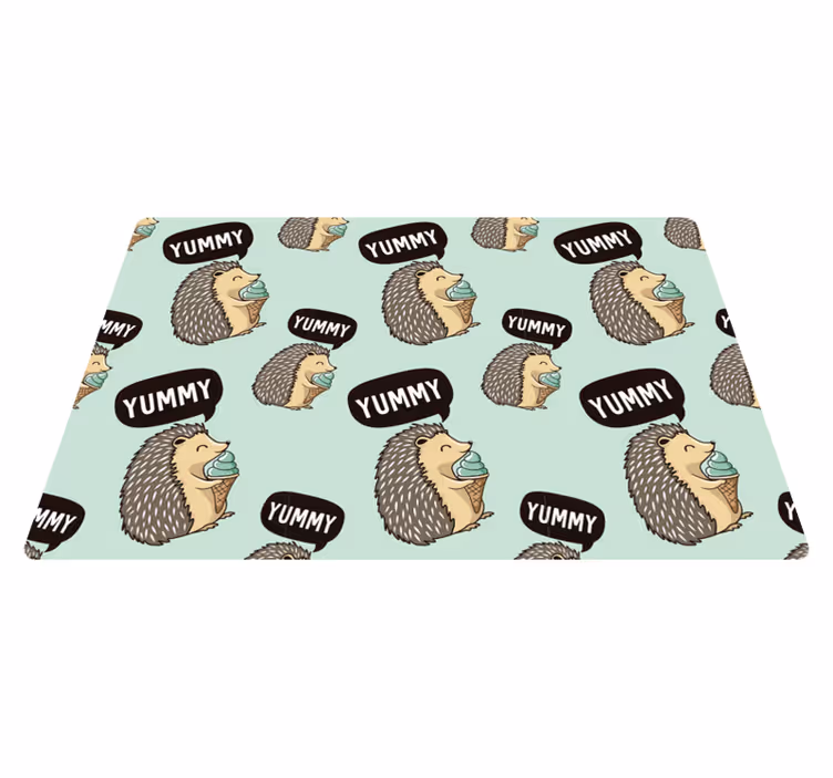 Tischset kinder igel snack freude - TenStickers