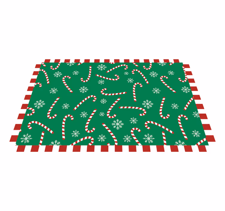 Tischset Weihnachten Grüne zuckerstange - TenStickers