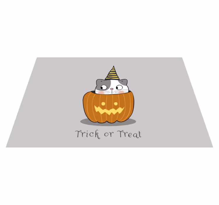 Tischset halloween katze im kürbis - TenStickers