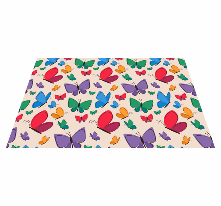 Tischsets originell farbenfrohe schmetterlingsanordnung - TenStickers