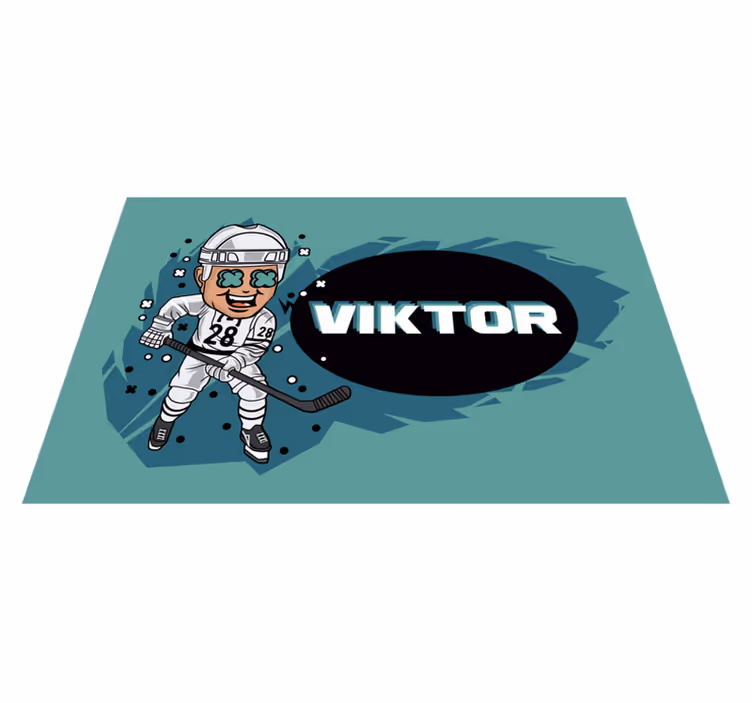 Tischset kinder cartoon eishockeyspieler - TenStickers