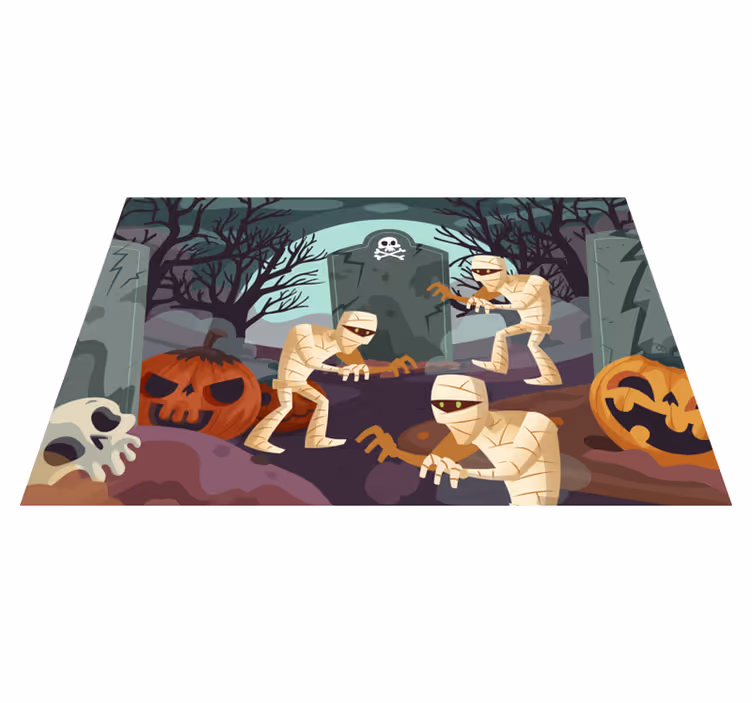 Tischset halloween mummies aus dem grab - TenStickers