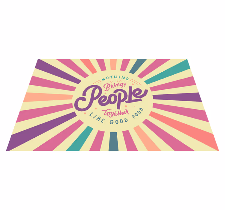 Platzset spruch nichts vereint menschen besser - TenStickers