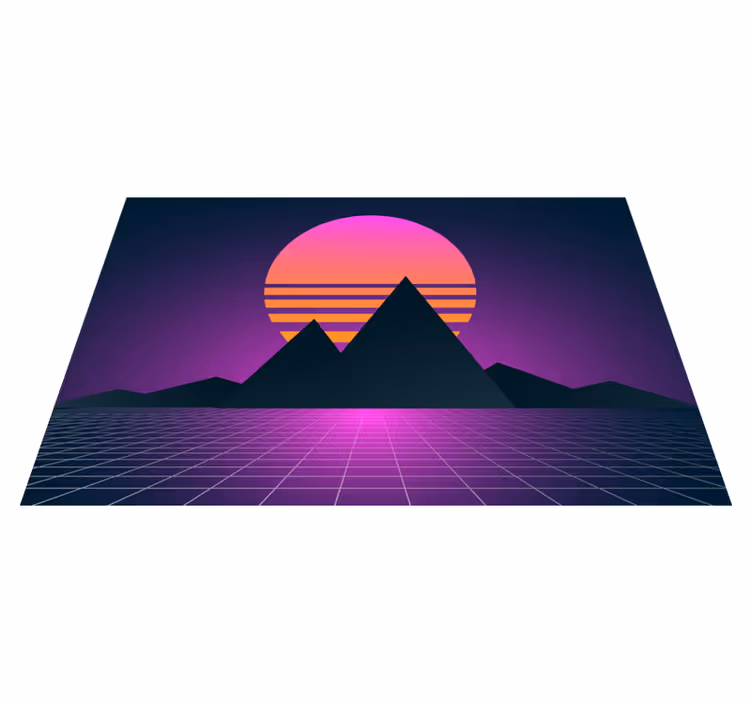 Tischset modern geometrische dämmerungslandschaft - TenStickers