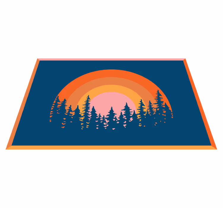 Tischsets originell lebendige regenbogenlandschaft - TenStickers