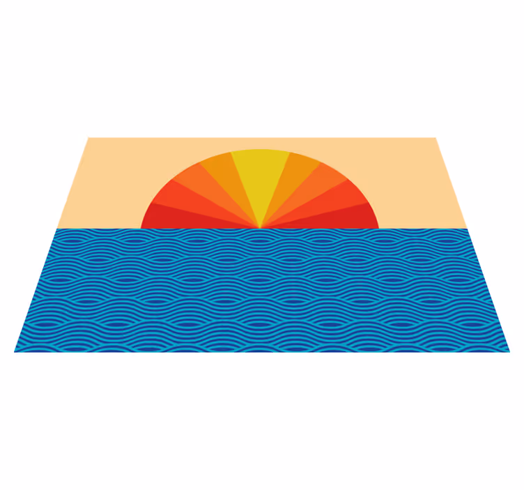 Tischset textur sonnenaufgang ozeanwellen - TenStickers