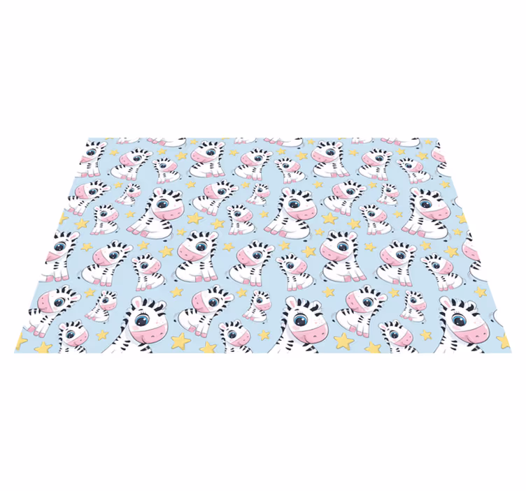 Tischset kinder mit bezauberndem zebra-motiv - TenStickers