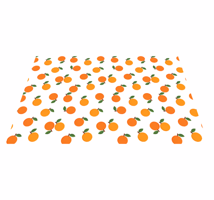 Tischsets originell mit orangefarbenem fruchtmuster - TenStickers