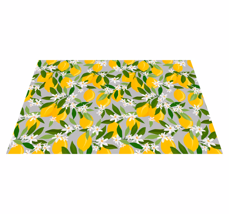 Tischsets originell zitronenblumenmuster - TenStickers