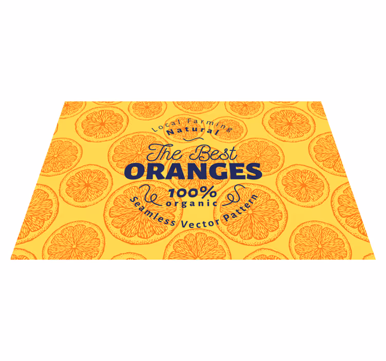 Tischsets originell im organischen orangemuster - TenStickers