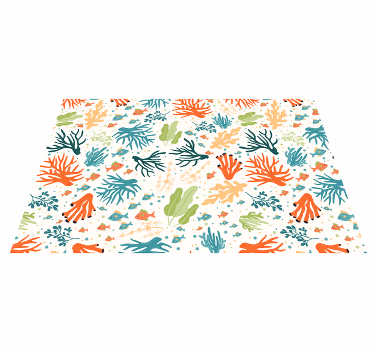 Tischsets originell mit lebhaftem korallenmuster - TenStickers