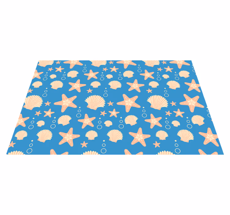 Tischsets originell mit nautischen muschelmustern - TenStickers