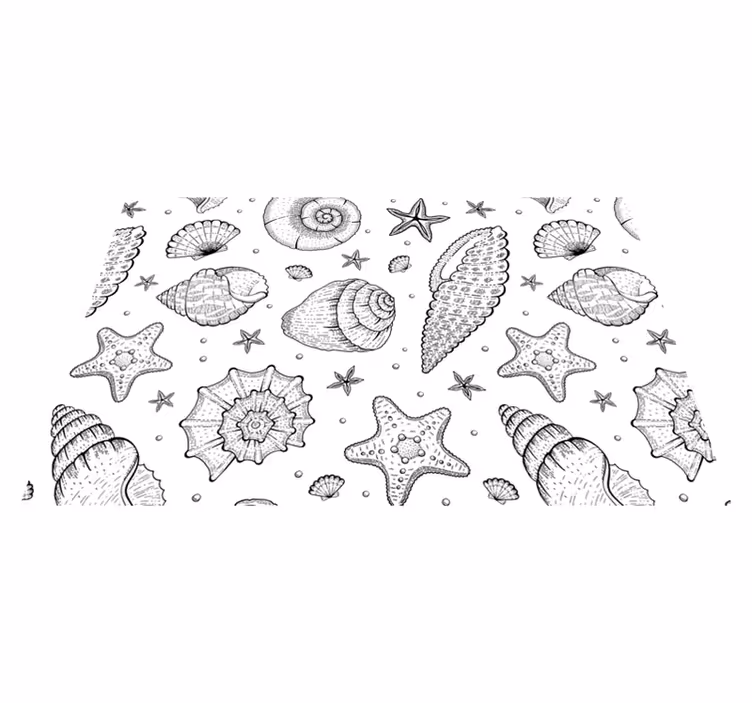 Tischset textur muschelmuster - TenStickers