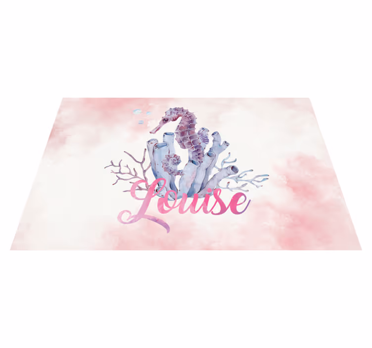 Tischsets originell seepferdchen und koralle - TenStickers