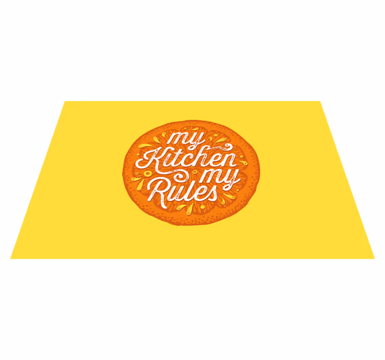Platzset spruch küchenregel statement - TenStickers