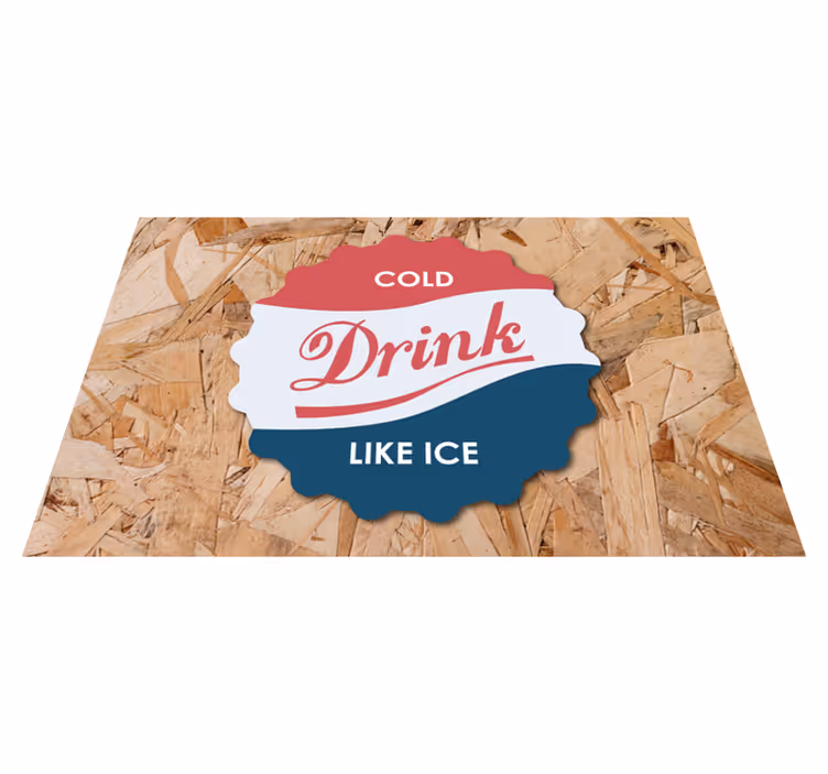 Platzset spruch kaltes getränk wie eis - TenStickers