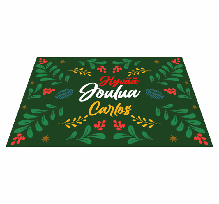 Tischset weihnachten mit festlichem grünmuster - TenStickers