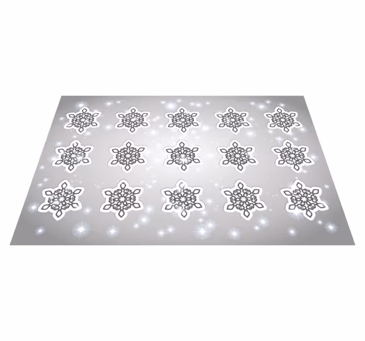 Tischset weihnachten schneeflockenmuster - TenStickers