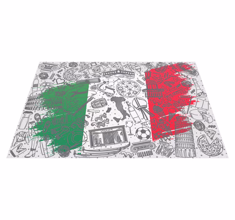 Tischsets originell im italienischen kulinarikstil - TenStickers