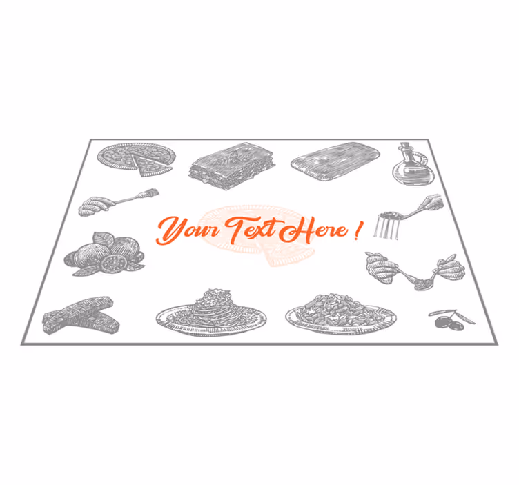 Tischsets originell im stil von lebensmittelillustrationen - TenStickers