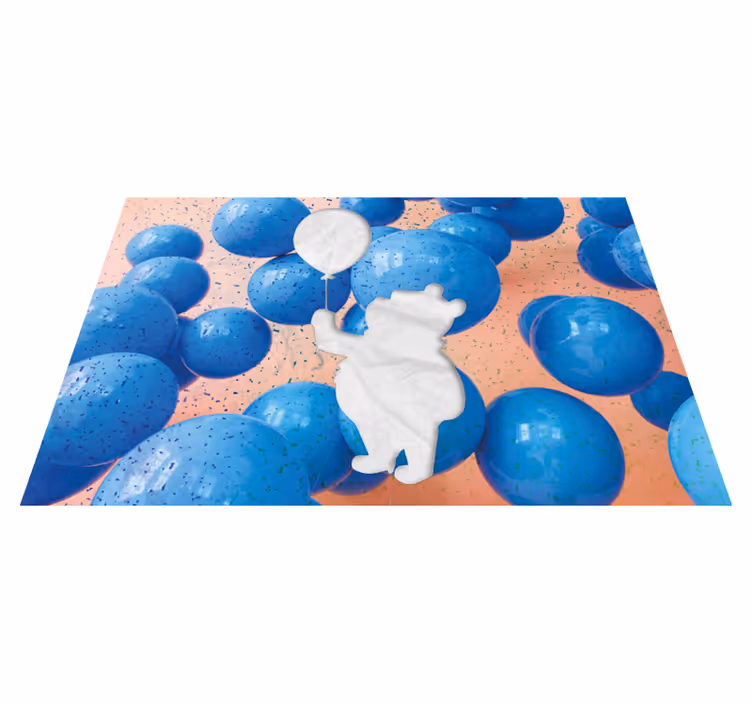 Tischset kinder bär mit ballon - TenStickers