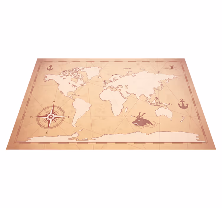 Tischsets originell weltkarten-illustration - TenStickers