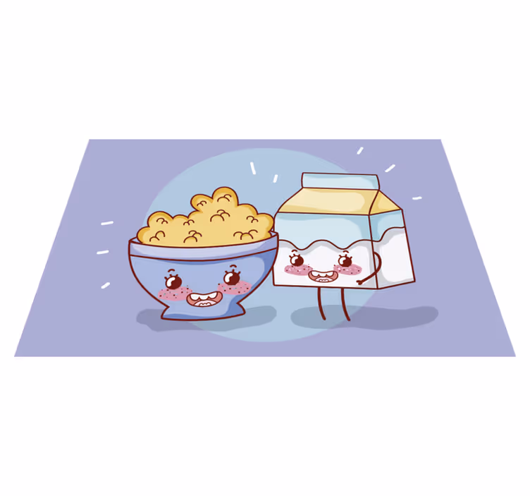 Tischset kinder glückliche snackbegleiter - TenStickers