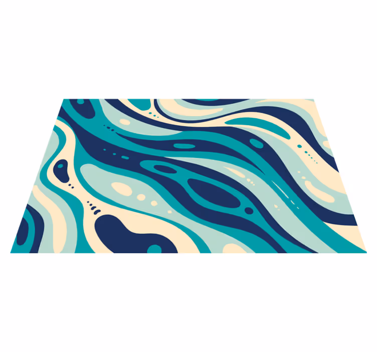 Tischset textur mit wellenmuster in aqua - TenStickers