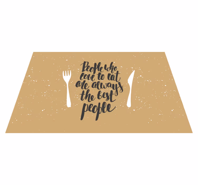 Platzset spruch mit gabeln - TenStickers