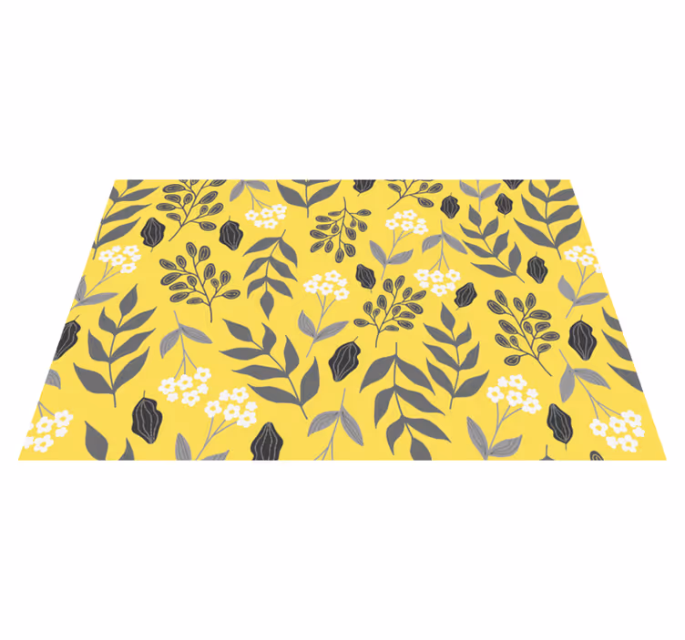 Tischset modern mit floralem gelben muster - TenStickers
